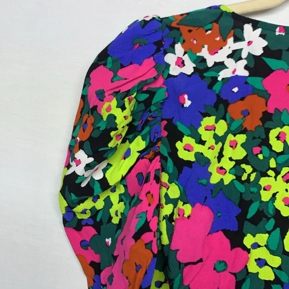 AFRM Vibrant Floral Tie-Front Blouse - Picture 12 of 14